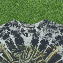 Load image into Gallery viewer, WiLD Skull Dragon Tie Dye Double Sided AOP Graphic Halloween T-Shirt - L
