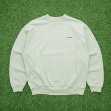 Load image into Gallery viewer, Reebok Essentials Small Spell Out Logo Embroidered Boxy Crewneck Beige Sweatshirt - L
