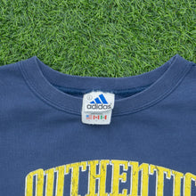 Load image into Gallery viewer, Women’s Adidas Athletic Spell Out Logo Graphic Boxy Crewneck Navy Sweatshirt - L (14)
