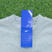 Load image into Gallery viewer, BNWT Women’s Reebok Essentials Small Spell Out Logo Embroidered Crewneck Grey Sweatshirt - M (12-14)
