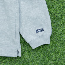 Load image into Gallery viewer, BNWT Women’s Reebok Essentials Small Spell Out Logo Embroidered Crewneck Grey Sweatshirt - M (12-14)
