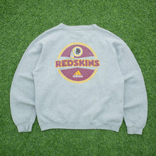 Load image into Gallery viewer, Washington Redskins Adidas Team NFL American Football Double Sided Graphic Logo Boxy Crewneck Grey Sweatshirt - M
