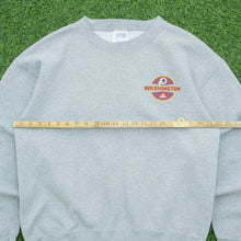 Load image into Gallery viewer, Washington Redskins Adidas Team NFL American Football Double Sided Graphic Logo Boxy Crewneck Grey Sweatshirt - M
