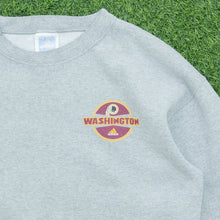 Load image into Gallery viewer, Washington Redskins Adidas Team NFL American Football Double Sided Graphic Logo Boxy Crewneck Grey Sweatshirt - M
