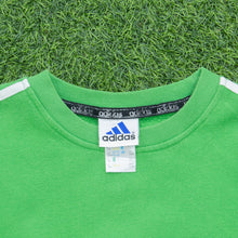 Load image into Gallery viewer, Adidas Small Spell Out 3-Stripe Embroidered Crewneck Green Sweatshirt - M
