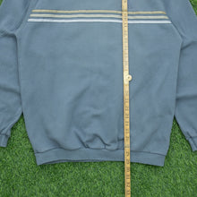 Load image into Gallery viewer, 1999 Adidas 3-Stripe Embroidered Logo Crewneck Blue Sweatshirt - M
