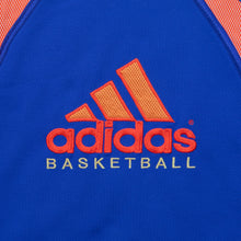 Load image into Gallery viewer, Adidas Basketball Embroidered Logo Mesh Pullover Oversized Crewneck Blue Sweatshirt - XL
