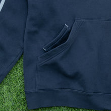 Load image into Gallery viewer, Women’s 2007 Adidas 3-Stripes Embroidered Mesh Logo Pullover Navy Hoodie - S (8-10)
