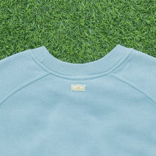 Load image into Gallery viewer, Women’s 2001 Adidas Spell Out Embroidered Logo Boxy Crewneck Light Blue Sweatshirt - M (10-12)
