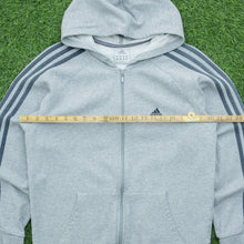 Load image into Gallery viewer, 2006 Adidas 3-Stripes Embroidered Logo Zip Up Grey Hoodie - M
