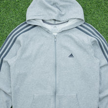 Load image into Gallery viewer, 2006 Adidas 3-Stripes Embroidered Logo Zip Up Grey Hoodie - M
