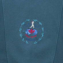 Load image into Gallery viewer, Adidas Golf Laurel Wreath Embroidered Logo Panel Crewneck Teal Blue Sweatshirt - L (40/42)
