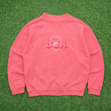 Load image into Gallery viewer, 1993 Nike USA Sports And Fitness Embroidered Logo Mock Neck Boxy Crewneck Pink Sweatshirt - L
