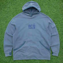 Load image into Gallery viewer, 2000 Nike ACG Spell Out Graphic Pocket Logo Utility Cargo Blue Hoodie - XL
