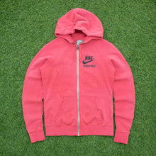 Load image into Gallery viewer, Women’s Nike Track &amp; Field Swoosh Graphic Logo Zip Up Pink Hoodie - M (10-12)
