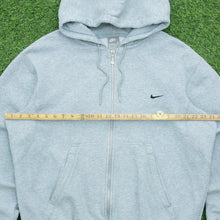 Load image into Gallery viewer, 2007 Nike Small Swoosh Embroidered Logo Boxy Grey Zip Up Hoodie - L
