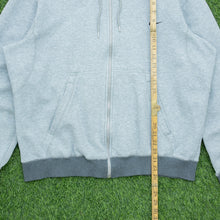 Load image into Gallery viewer, 2007 Nike Small Swoosh Embroidered Logo Boxy Grey Zip Up Hoodie - L
