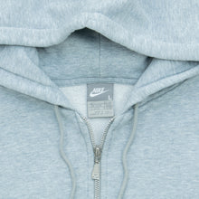 Load image into Gallery viewer, 2007 Nike Small Swoosh Embroidered Logo Boxy Grey Zip Up Hoodie - L

