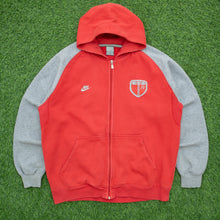 Load image into Gallery viewer, 2003 Nike Athletic Since 71 Embroidered Double Sided Red Raglan Zip Up Hoodie - XL
