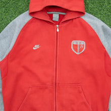 Load image into Gallery viewer, 2003 Nike Athletic Since 71 Embroidered Double Sided Red Raglan Zip Up Hoodie - XL
