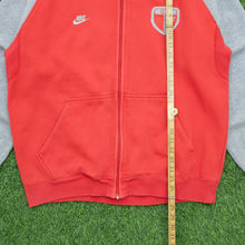 Load image into Gallery viewer, 2003 Nike Athletic Since 71 Embroidered Double Sided Red Raglan Zip Up Hoodie - XL
