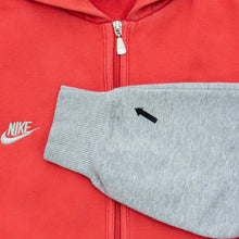 Load image into Gallery viewer, 2003 Nike Athletic Since 71 Embroidered Double Sided Red Raglan Zip Up Hoodie - XL
