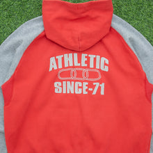 Load image into Gallery viewer, 2003 Nike Athletic Since 71 Embroidered Double Sided Red Raglan Zip Up Hoodie - XL
