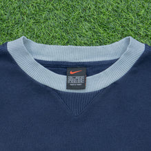 Load image into Gallery viewer, 1999 Nike Large Swoosh Embroidered Logo Boxy Crewneck Navy Sweatshirt - L

