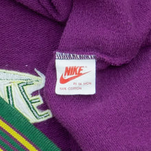 Load image into Gallery viewer, 1990 Nike Oregon USA Spell Out Embroidered Swoosh Logo Raglan Mock Crewneck Purple Sweatshirt - S

