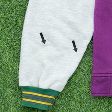 Load image into Gallery viewer, 1990 Nike Oregon USA Spell Out Embroidered Swoosh Logo Raglan Mock Crewneck Purple Sweatshirt - S
