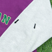 Load image into Gallery viewer, 1990 Nike Oregon USA Spell Out Embroidered Swoosh Logo Raglan Mock Crewneck Purple Sweatshirt - S
