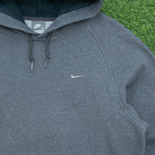 Load image into Gallery viewer, 2007 Nike Small Swoosh Embroidered Logo Drawstring Raglan Grey Hoodie - M
