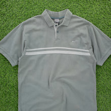 Load image into Gallery viewer, (2001) Nike Small Swoosh Embroidered Chest Stripe Short Sleeve Sage Green Polo Shirt - L
