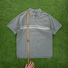 Load image into Gallery viewer, (2001) Nike Small Swoosh Embroidered Chest Stripe Short Sleeve Sage Green Polo Shirt - L
