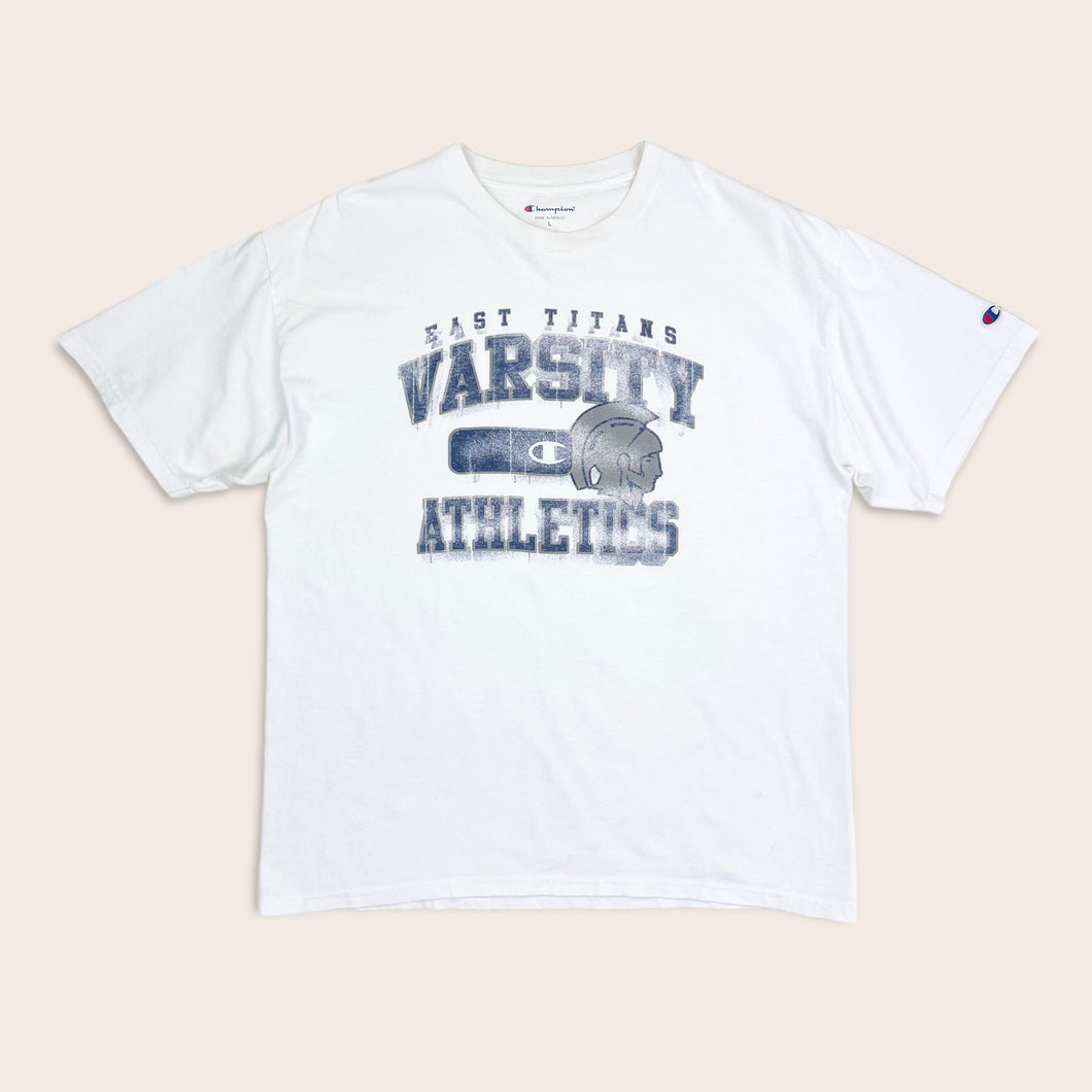 Champion East Titans Varsity Athletics Graphic T-Shirt - L