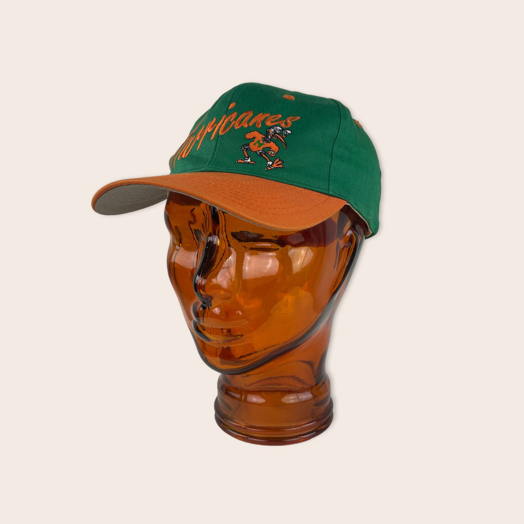 (1990’s) Miami Hurricanes College American Football Embroidered Snapback Cap - One size