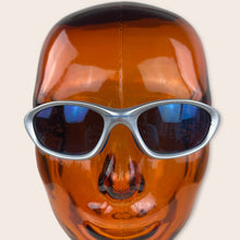 Load image into Gallery viewer, (2000) Oakley XX Twenty FMJ 5.56 Metallic Ice/Iridium Blue Lens Sport Sunglasses - One size
