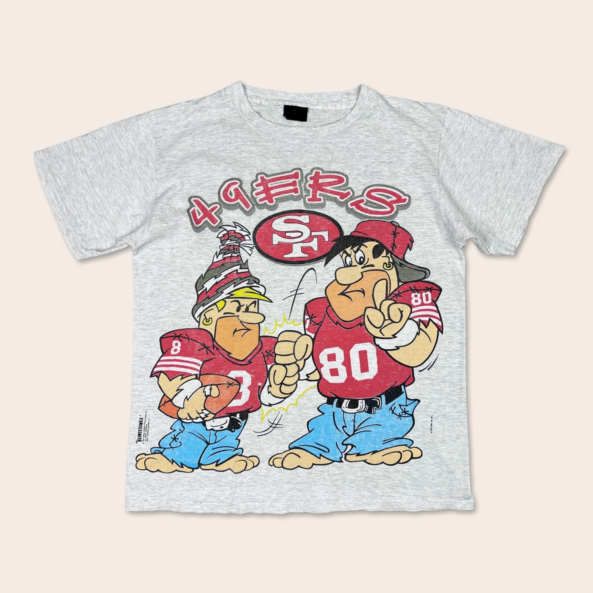 1993) The Flintstones 49ers American football graphic t-shirt - L –  Since'99 Vintage