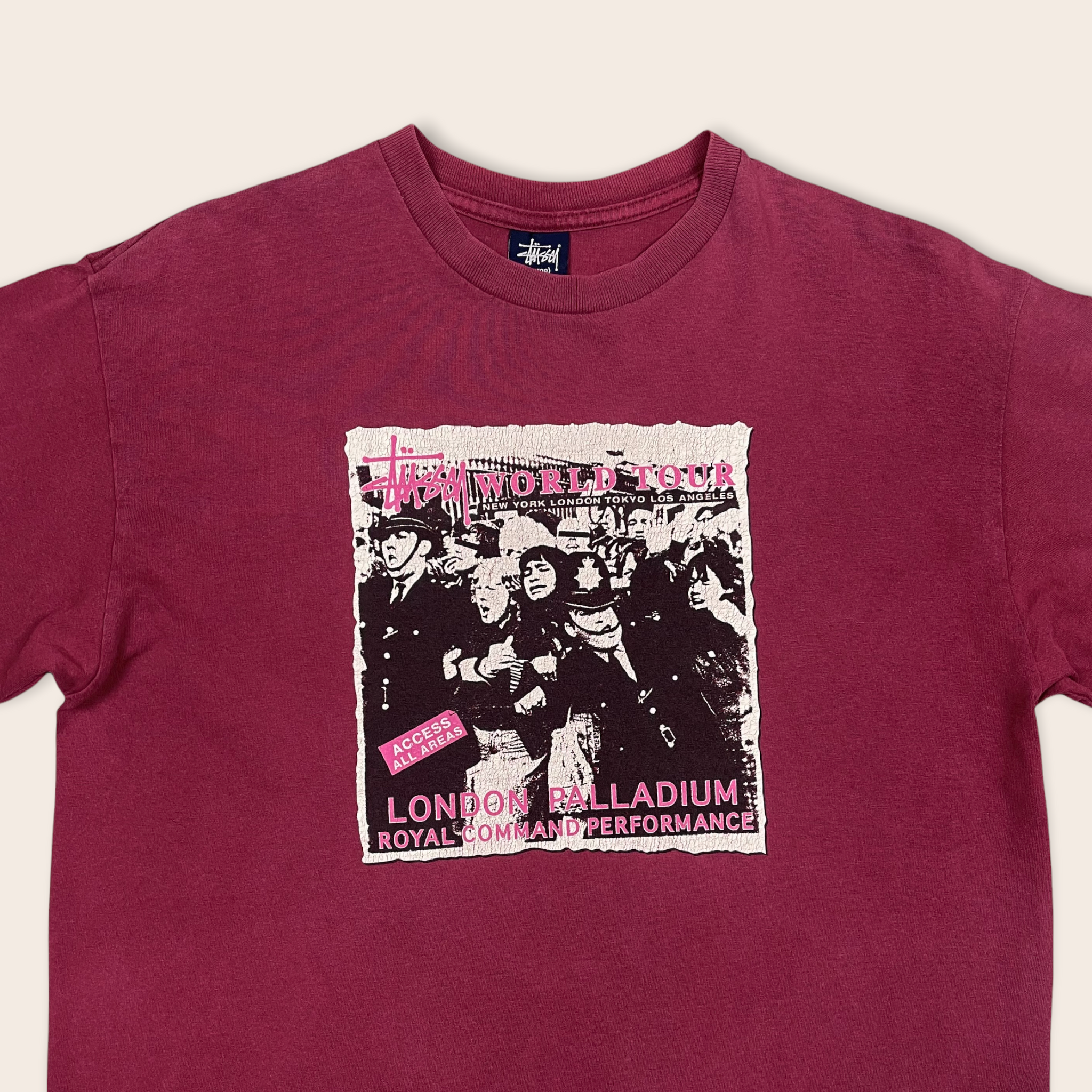 2000's) Stussy London Palladium World Tour graphic t-shirt