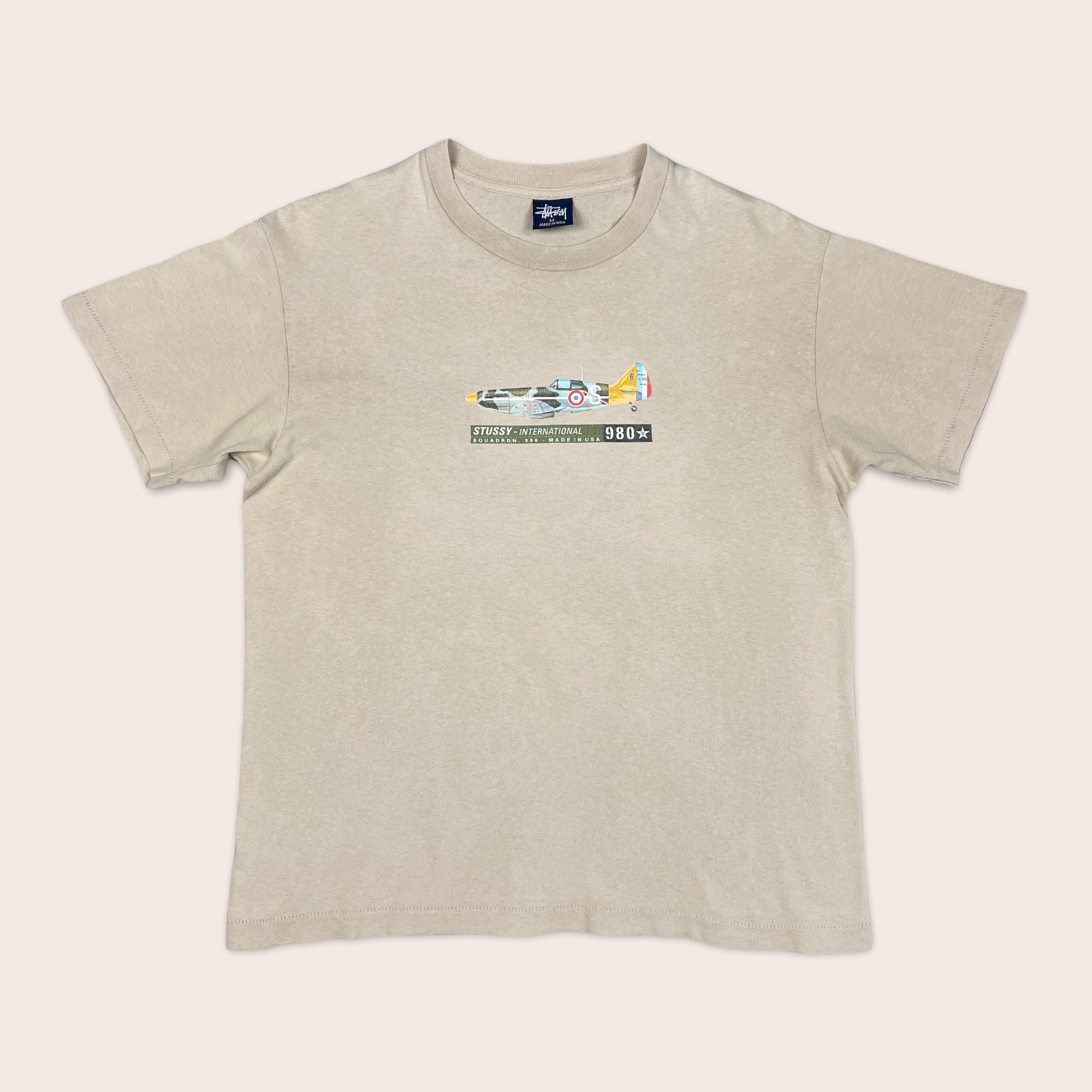 USA製　90s OLD SPITFIRE Tシャツ ベージュ SPITFIRE WHEELS Tシャツ 半袖 スピットファイア OLD E S/S TEE（