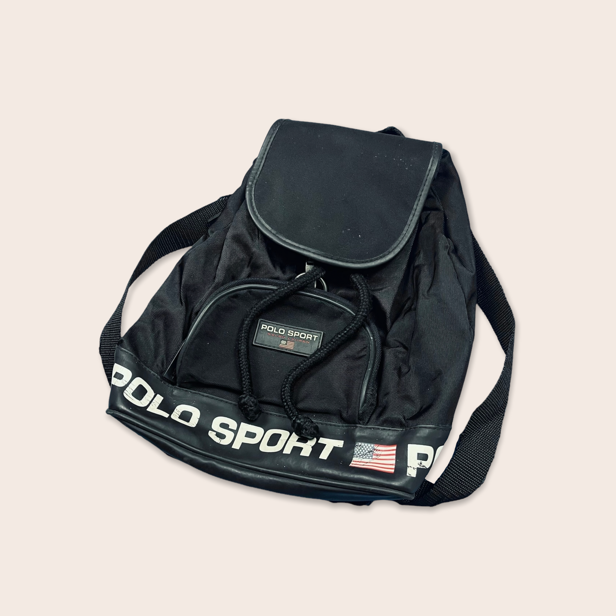 Polo Sport Ralph Lauren small back pack bag Black Since 99 Vintage
