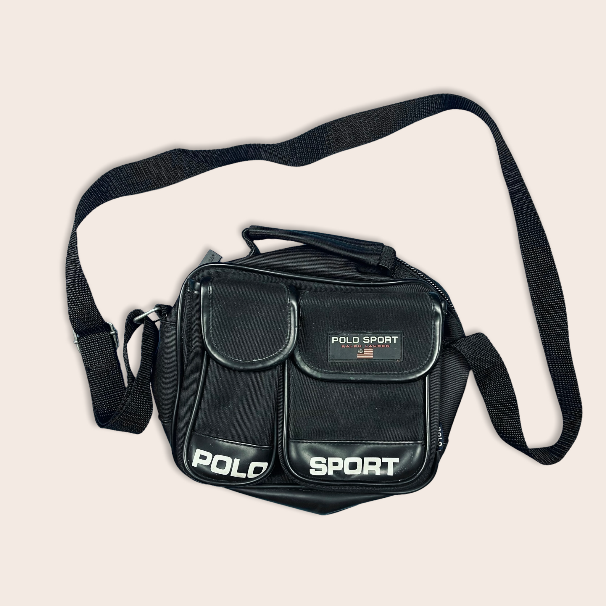 Polo Sport Ralph Lauren side bag camera bag Black Since 99 Vintage